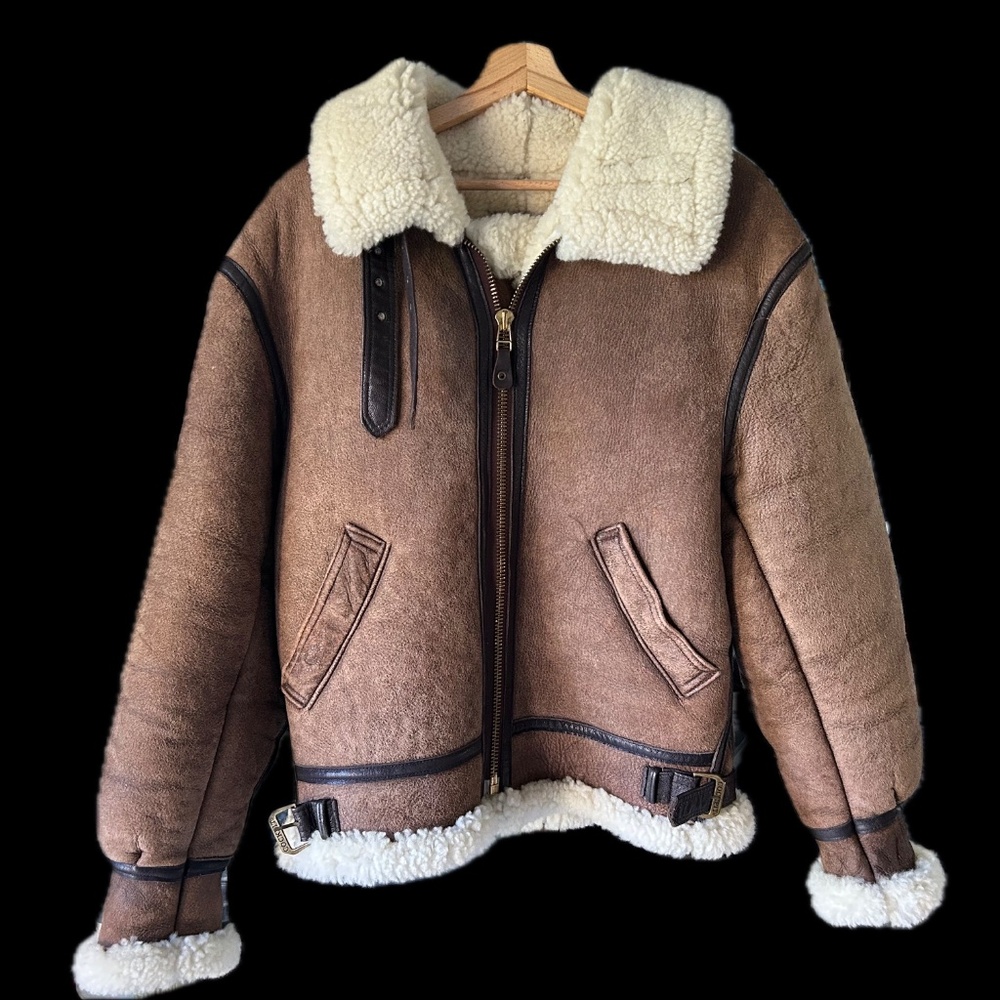Cockpit USA Sheepskin Men's Bomber Jacket Air Force ( Super Fortress Type)